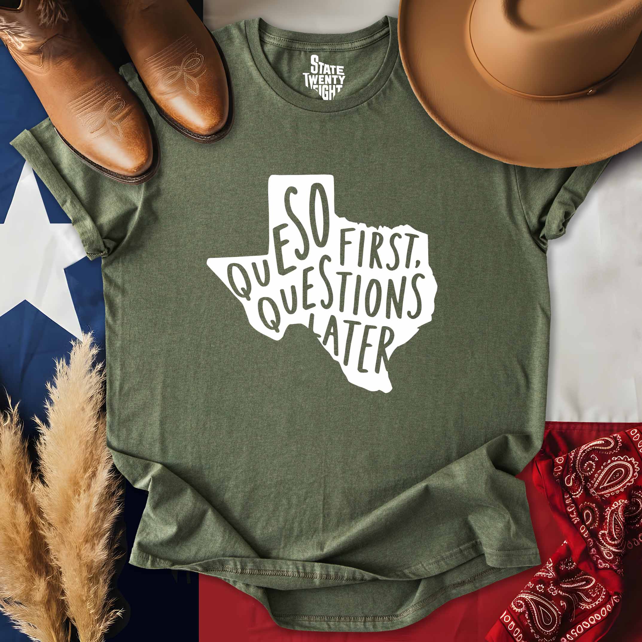 Queso First, Questions Later T-shirt