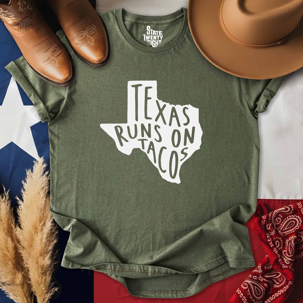 Texas Runs on Tacos T-shirt