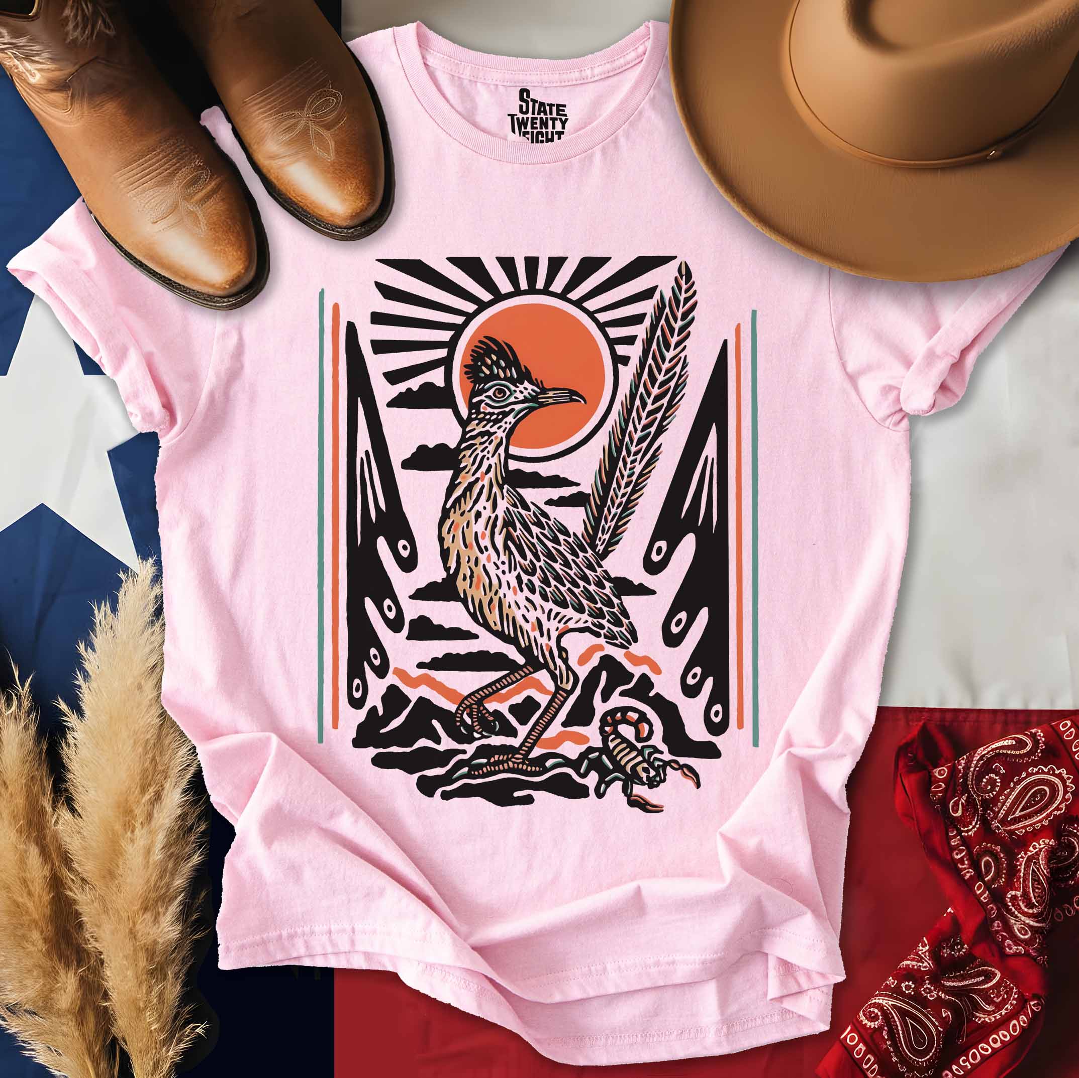 Gouache Desert Roadrunner T-shirt