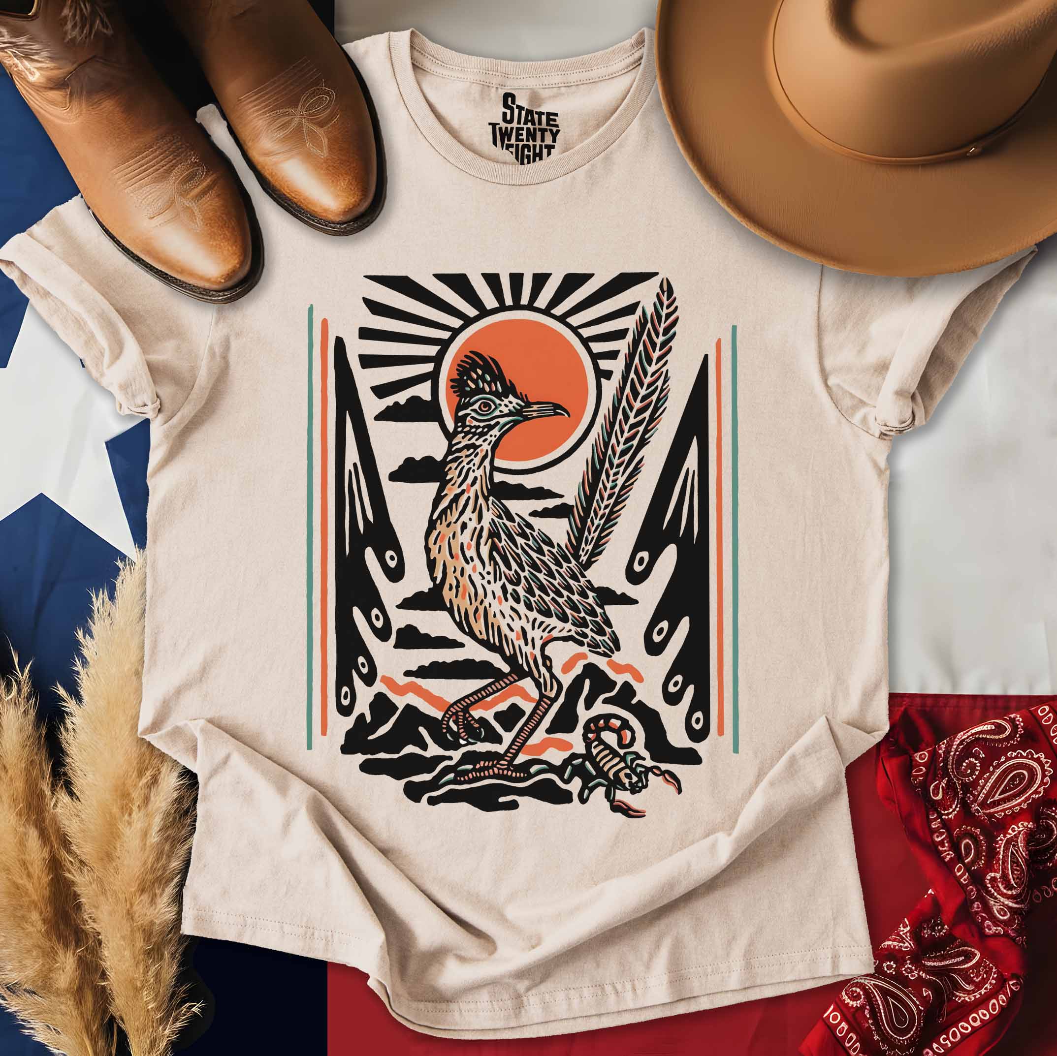 Gouache Desert Roadrunner T-shirt