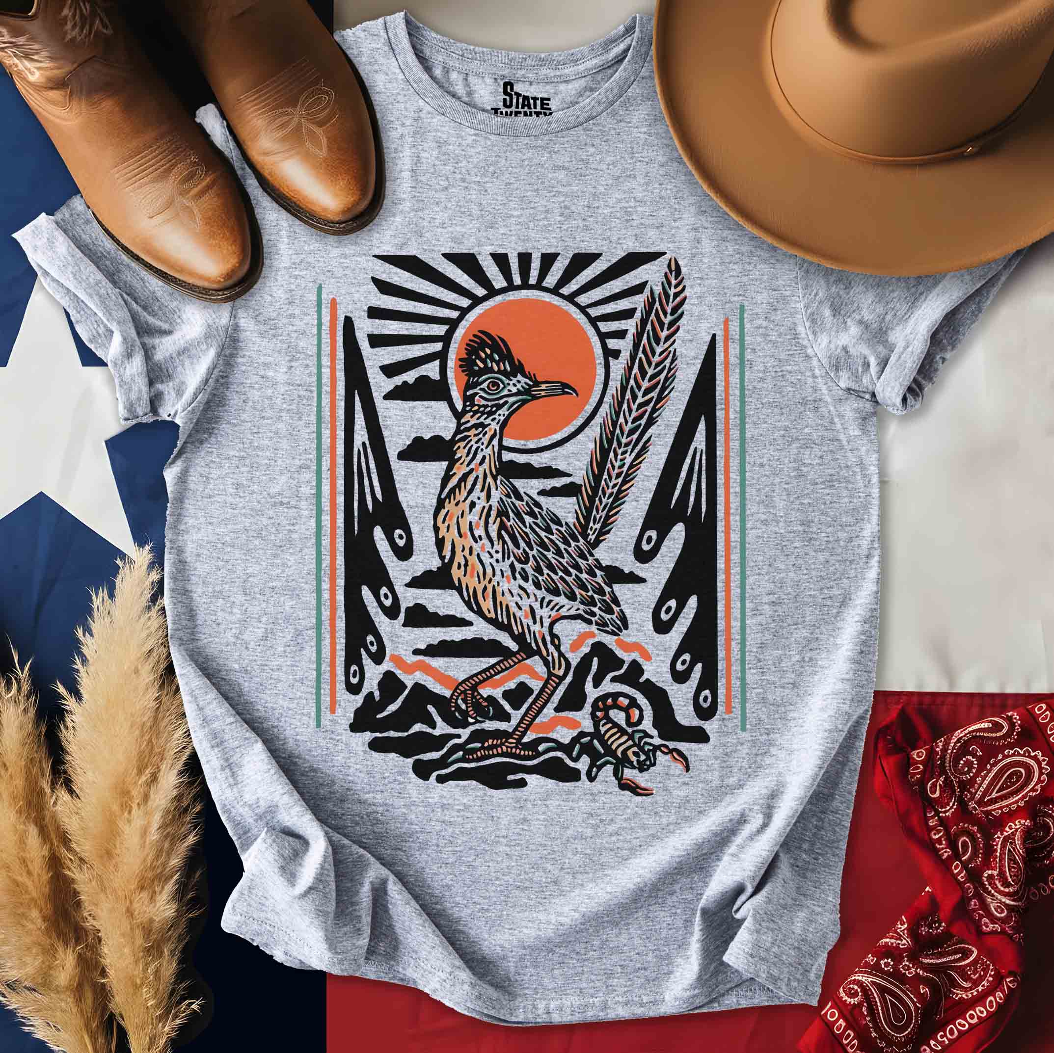 Gouache Desert Roadrunner T-shirt