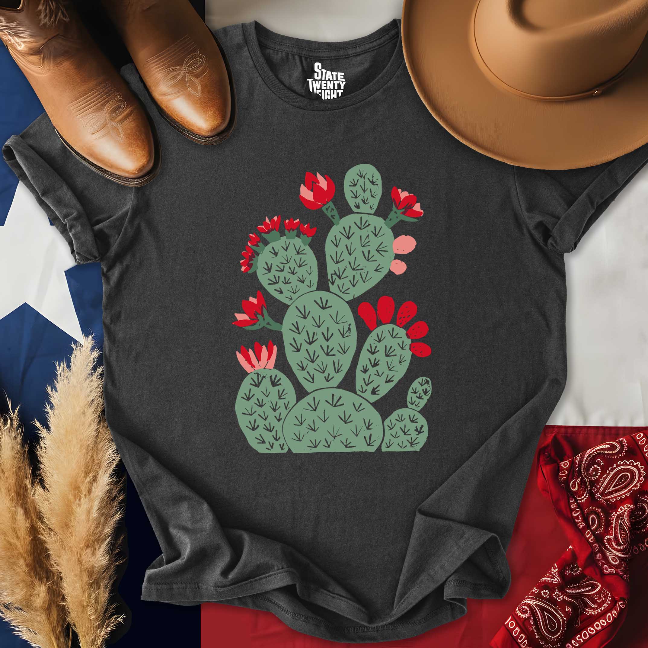 Rustic Prickly Pear Graphic  T-shirt