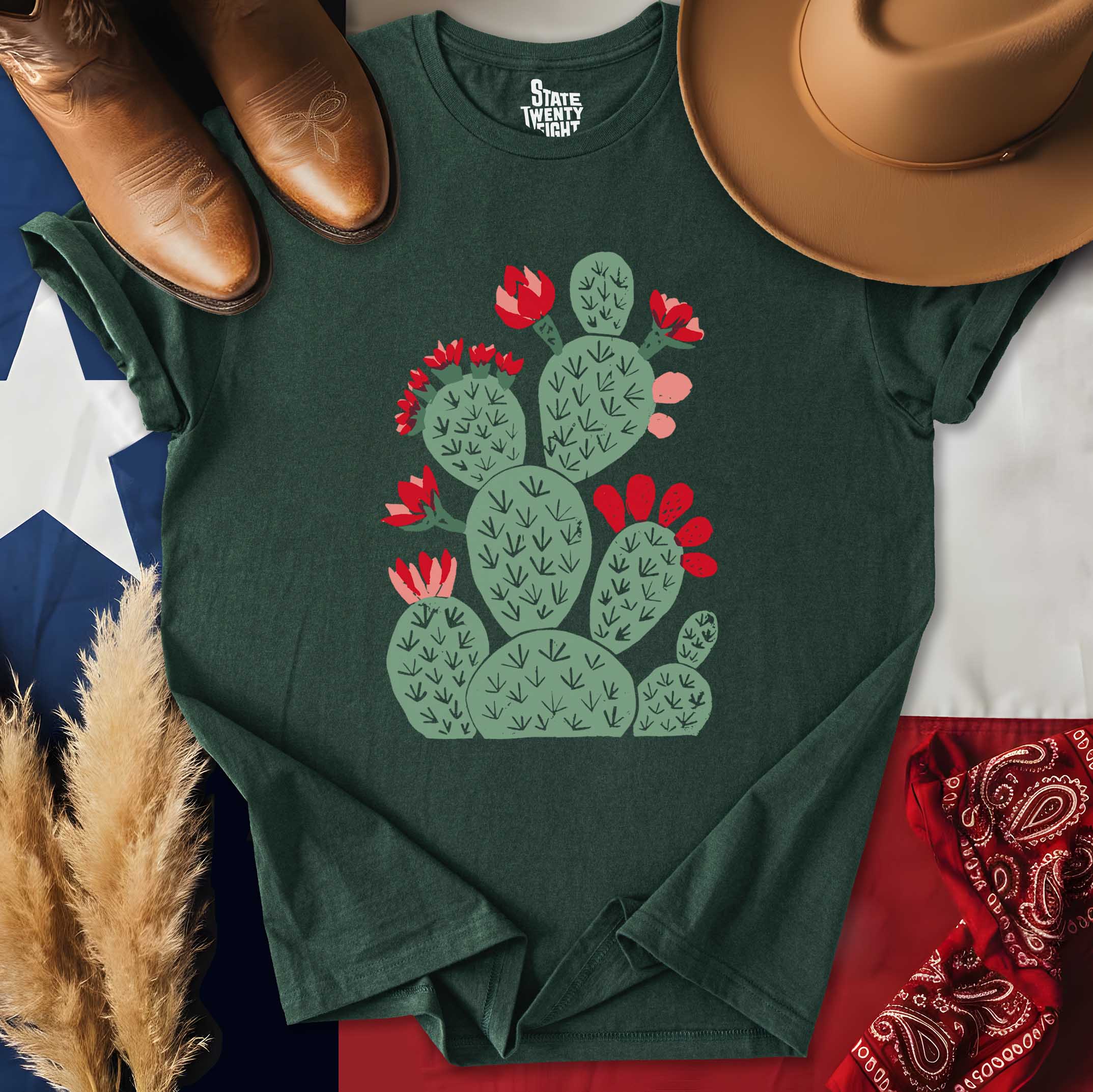 Rustic Prickly Pear Graphic  T-shirt