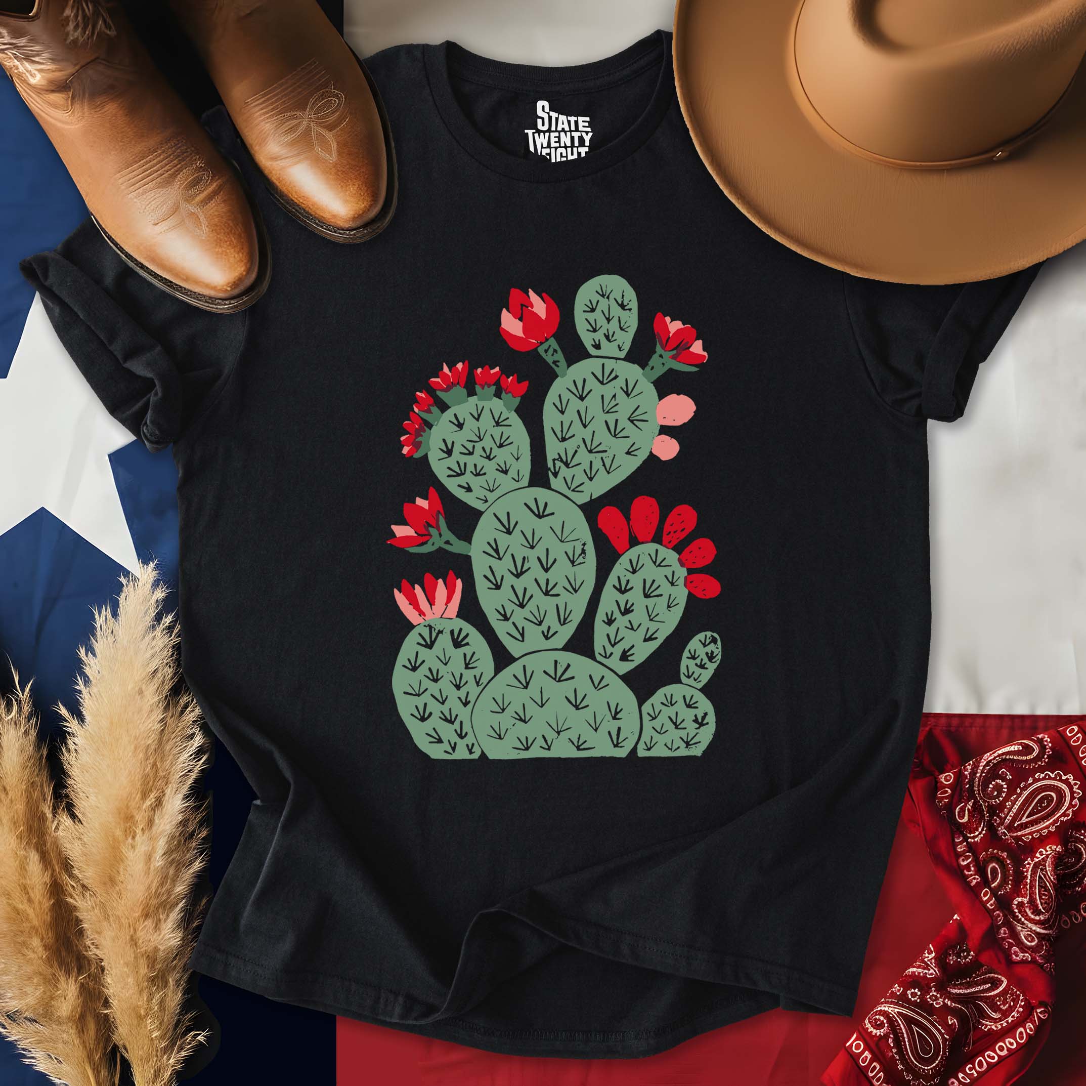 Rustic Prickly Pear Graphic  T-shirt