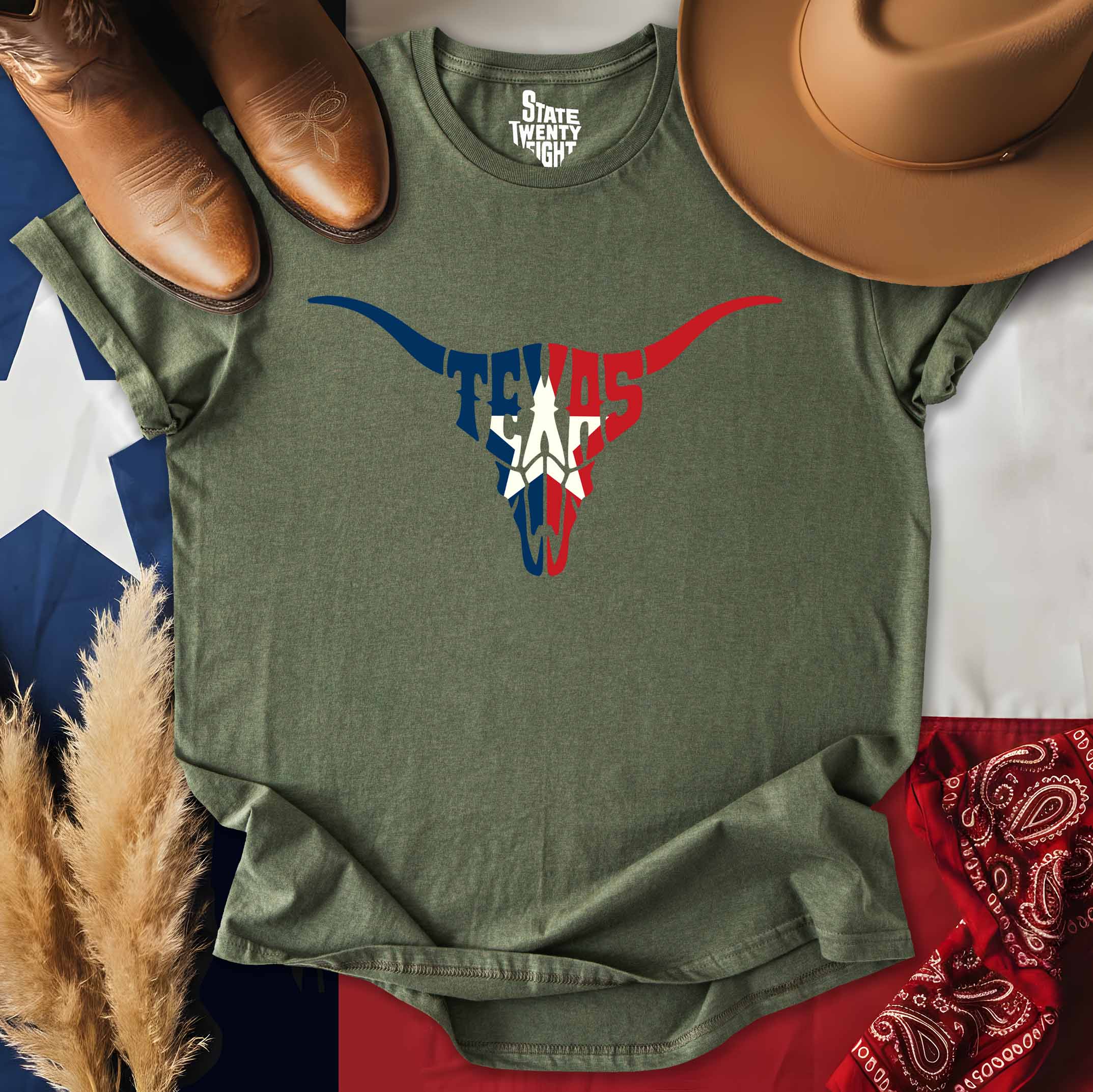 Lone Star Longhorn Skull T-shirt