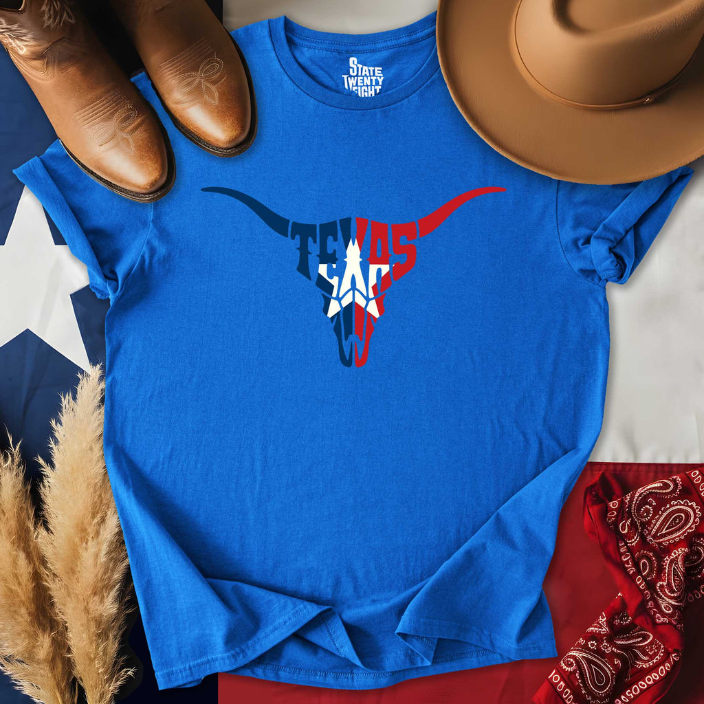 Lone Star Longhorn Skull T-shirt