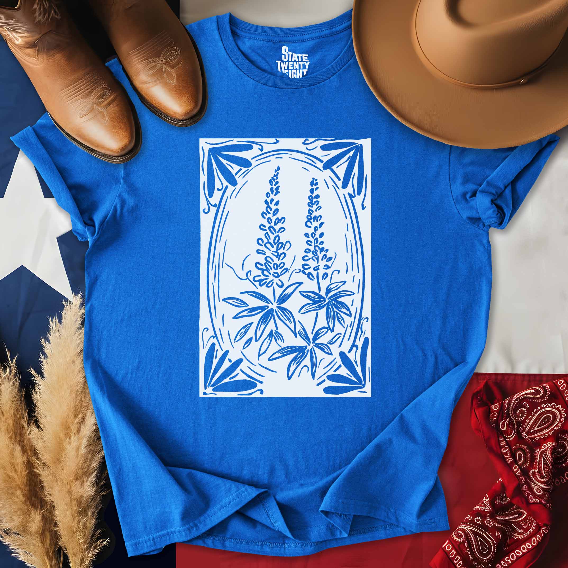 Bluebonnets Block Print T-shirt