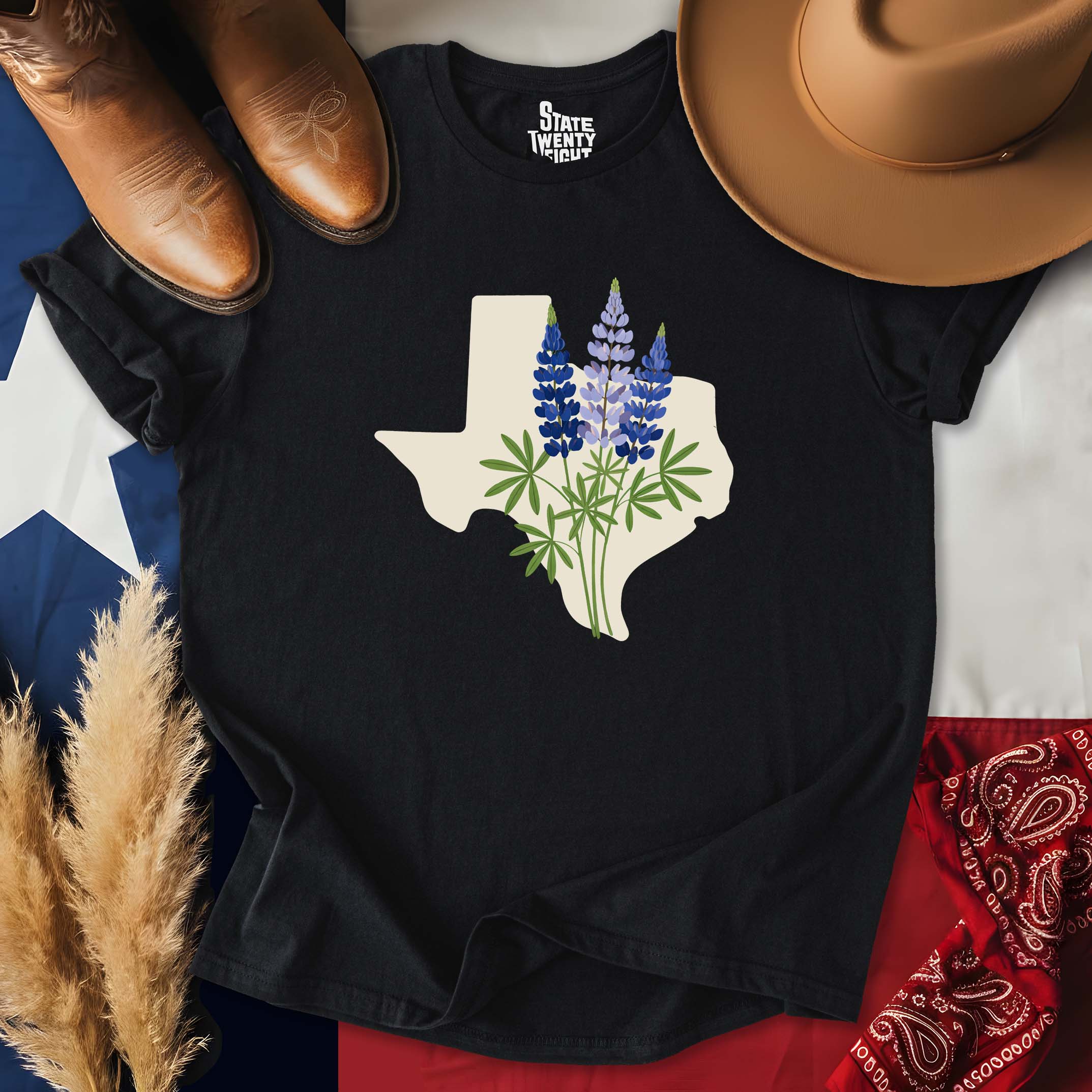 Texas Bluebonnets Silhouette T-shirt