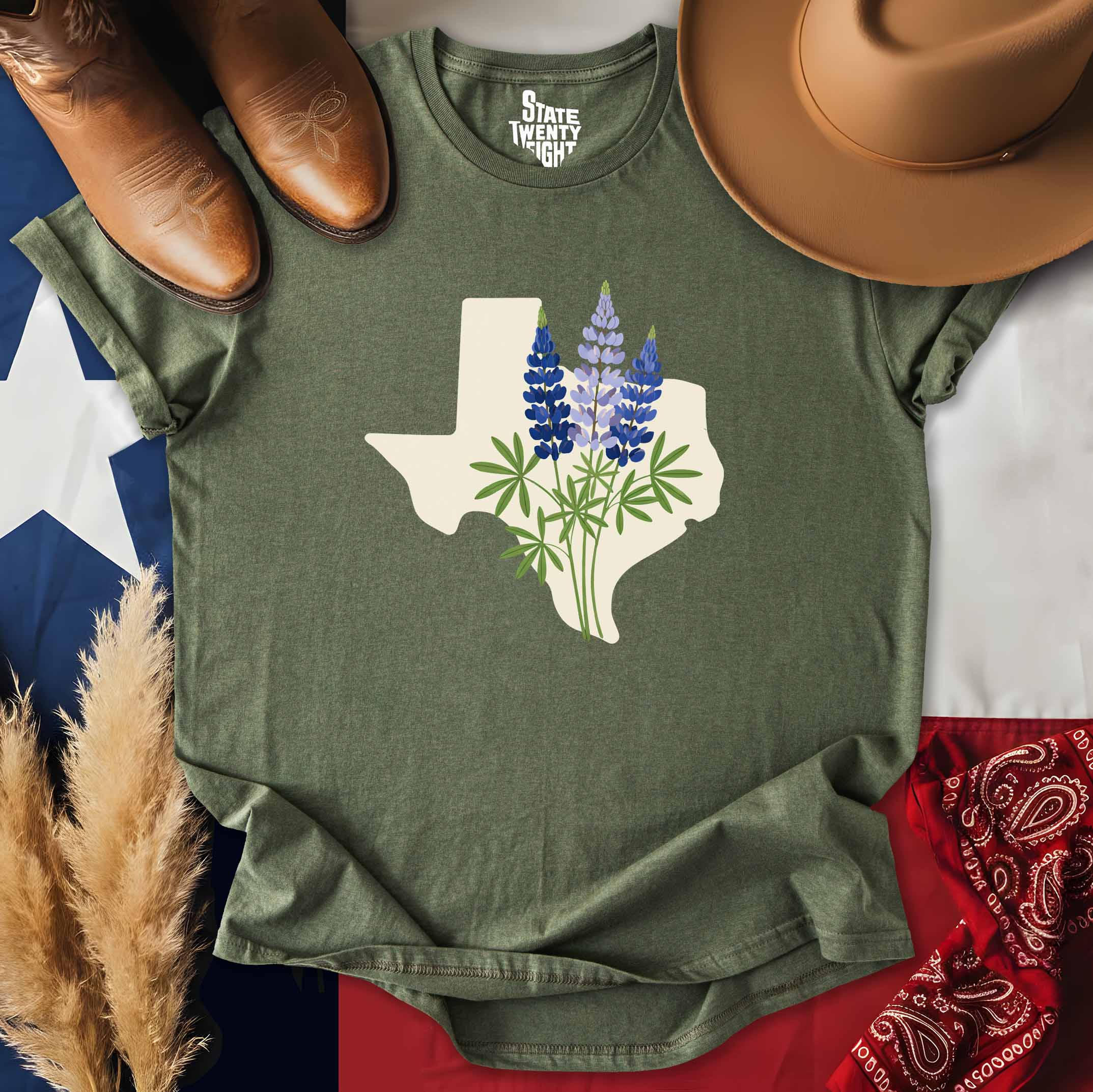 Texas Bluebonnets Silhouette T-shirt